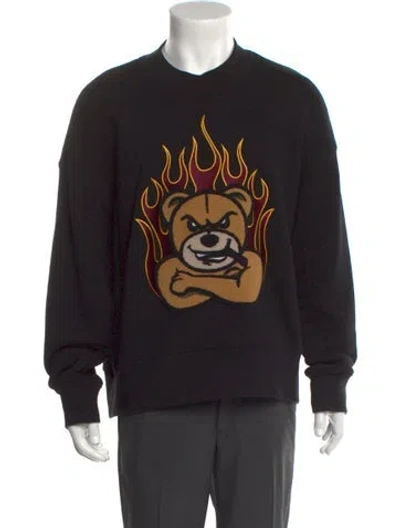 Pre-owned Moncler Genius 2022 Graphic Print Sweatshirt In Black