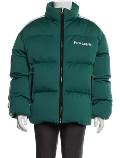 Pre-owned Moncler Genius 2022 Signature Logo Puffer Coat In Green