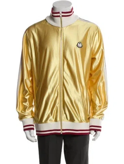 Pre-owned Moncler Genius 2022 Striped Bomber Jacket In Yellow