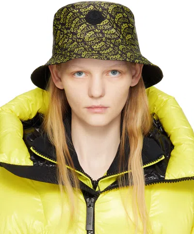 Moncler Genius 3 Moncler Adidas Originals Reversible Yellow & Black Logo Bucket Hat In F91 Yellow