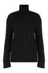 Moncler Genius Moncler X Edward Enninful Tricot Turtleneck Sweater Sweaters And Cardigans Black In Black