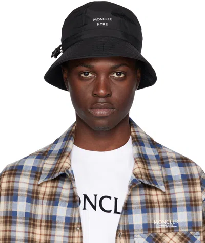Moncler Genius 4 Moncler Hyke Black Bucket Hat In 999 Black