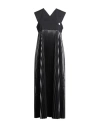 Moncler Genius 4 Moncler Hyke Woman Maxi Dress Black Size 4 Polyester, Elastomultiester In Black