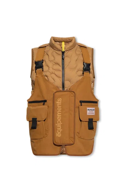 Moncler Genius X Salehe Bembury Brown Sierpinski Layered Gilet