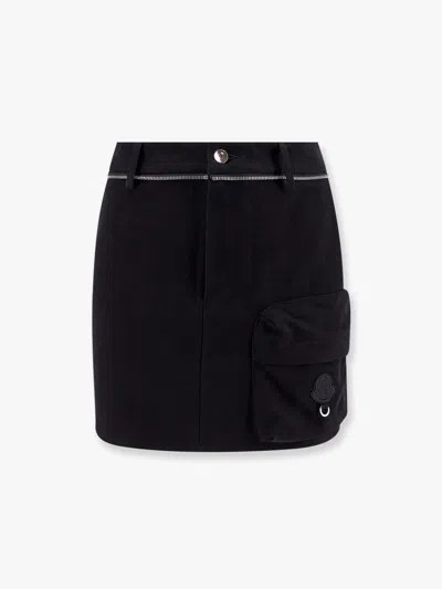 Moncler Genius 6 Moncler Willow Smith Cotton Skirt With Metal Profile In Black