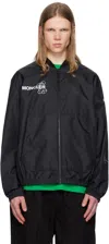 Moncler Genius Moncler X Fragment Hiroshi Fujiwara Ostria Bomber Jacket With Ribbed Knit Collar In Black