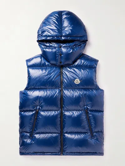 Moncler Genius 7 Moncler Frgmt Hiroshi Fujiwara Quilted Shell Hooded Down Gilet In Blue