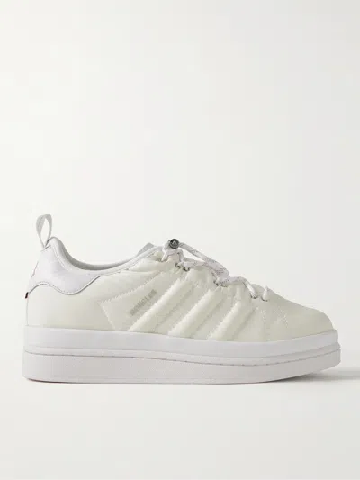 Moncler Genius Adidas Originals Campus Leather-trimmed Quilted Gore-tex Sneakers In White