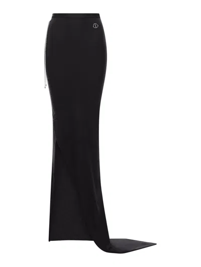 Moncler Genius Adjustable Knitted Skirt In Black