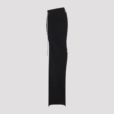 Moncler Genius Adjustable Maxi Skirt With Logo-patch In Black