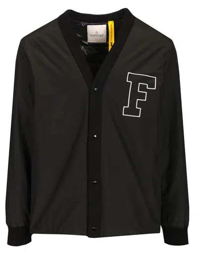 Moncler Genius Anaise College-style Down Jacket In Black
