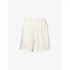 Moncler Genius X Gilga Farm By Donald Glover Logo-patch Relaxed-fit Linen-blend Shorts In White