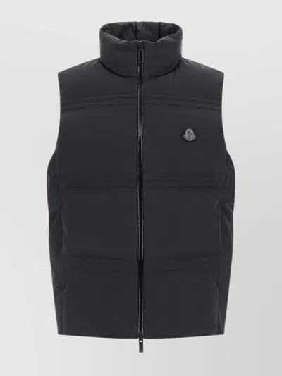 Moncler Genius Asap Rocky Collaboration Padded High Collar Vest In Black