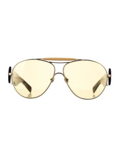 Pre-owned Moncler Genius Aviator Tinted Sunglasses In Brown