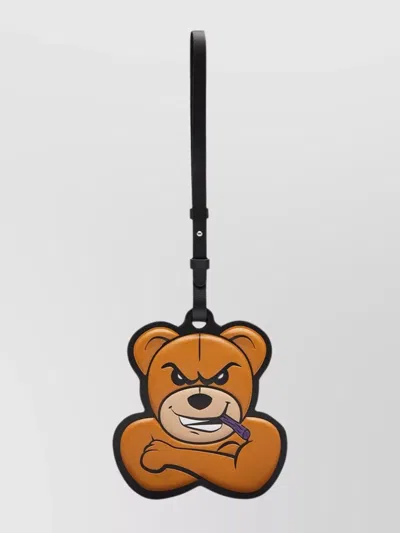 Moncler Genius Bear Patch Bag Charm In Brown