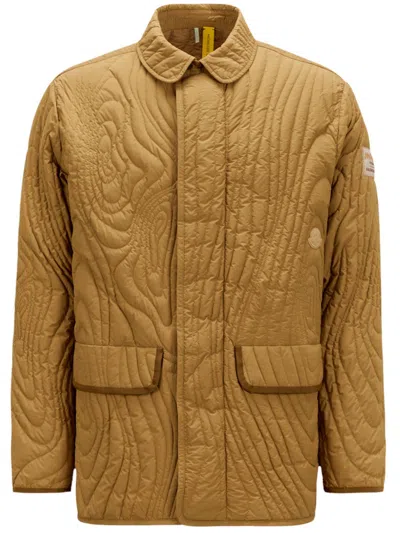 Moncler Genius Unique Graphic Quilted Jacket In Brown