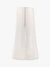 Moncler Genius Belas White Pants With Drawstring Waist And Logo Patch On The Side In Tech Fabric Man In White