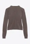 Moncler Genius Biker Knitted Sweater In Gray
