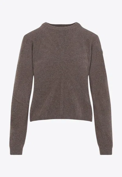 Moncler Genius Biker Knitted Sweater In Gray