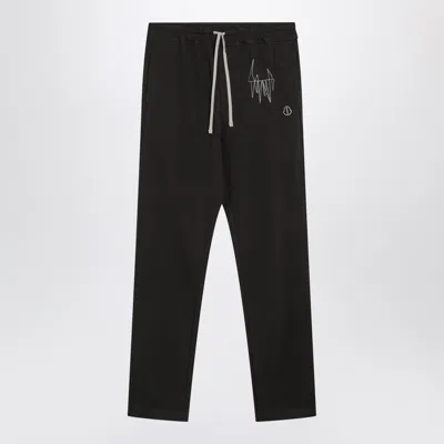 Moncler Genius Black Cotton Jogging Trousers In Brown