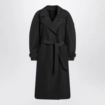 Moncler Genius Black Double-breasted Trench Coat With Belt