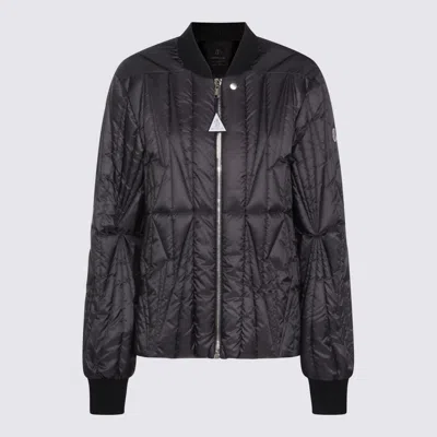 Moncler Genius Black Geocamo Flight Down Jacket In Multi