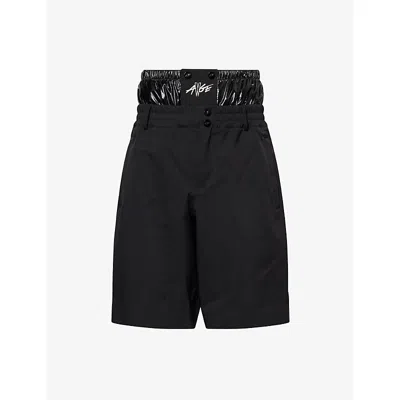 MONCLER GENIUS BLACK MONCLER GENIUS X ASAP ROCKY WIDE-LEG SHELL SHORTS