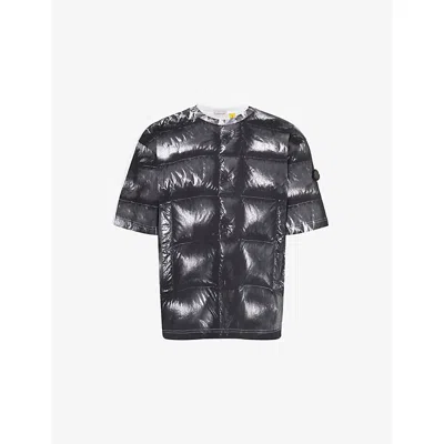 MONCLER GENIUS BLACK MONCLER X A$AP ROCKY PRINTED COTTON-JERSEY T-SHIRT