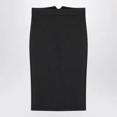 Moncler Genius Black Pencil Skirt In Multi