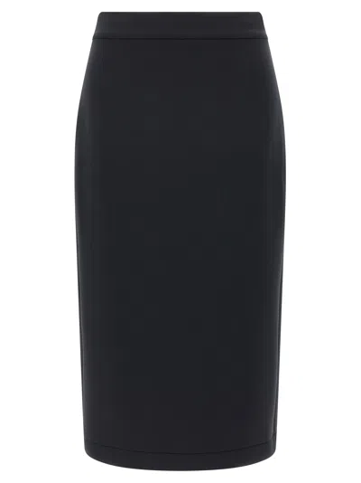 Moncler Genius Black Polyester Midi Women's Skirt