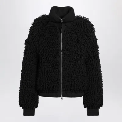 MONCLER GENIUS MONCLER GENIUS  BLACK WOOL-BLEND CARDIGAN