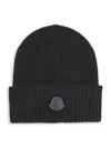 Moncler Genius Black Wool Moncler X Ee72 By Edward Enninful Beanie In Blue