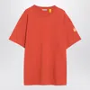Moncler Genius Crew Neck Graphic Print Short Sleeves T-shirt In Orange