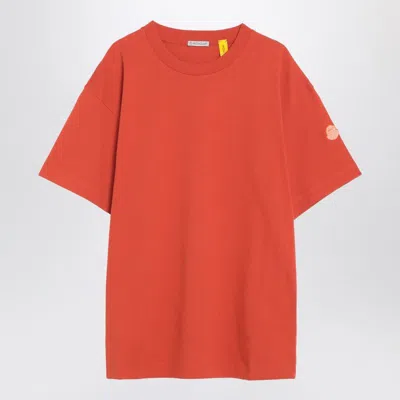 Moncler Genius Crew Neck Graphic Print Short Sleeves T-shirt In Red