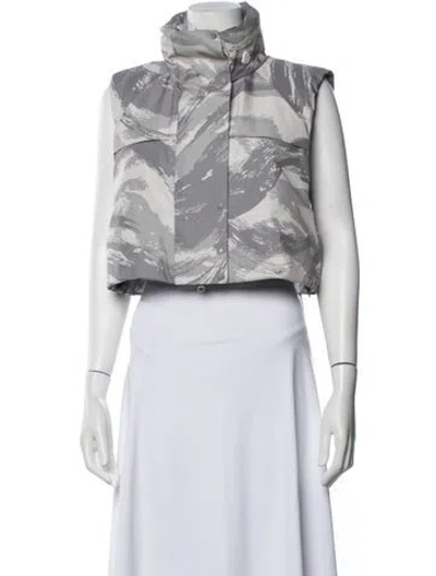 Pre-owned Moncler Genius Camouflage Print Vest W/ Tags In Grey