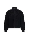 Moncler Genius X Ee72 By Edward Enninful Wool-blend Down Cardigan In Black