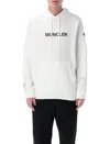 Moncler Genius Moncler X Fragment Hiroshi Fujiwara Relaxed Fit Hoodie With Cartoon Logo And Drawstring Hood In White