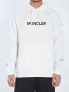Moncler Genius Moncler X Fragment Hiroshi Fujiwara Relaxed Fit Hoodie With Cartoon Logo And Drawstring Hood In White