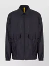 Moncler Genius Collared Neck Graphic Print Side Pockets Jacket In Blue