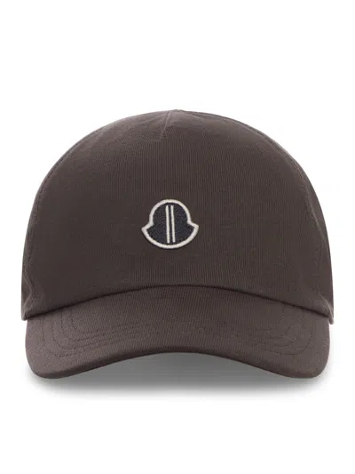 Moncler Genius Cotton Baseball Cap In Brown
