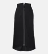 Moncler Genius X Ee72 By Edward Enninful Cotton Gabardine Midi Skirt In Black