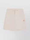 Moncler Genius Cotton Shorts With Elastic Waistband And Back Pocket In Neutral
