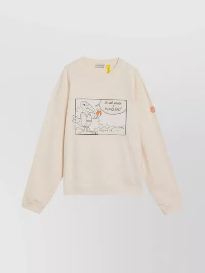 MONCLER GENIUS CREW NECK GRAPHIC PRINT LONG SLEEVES