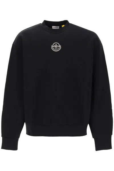 Moncler Genius Crew-neck Sweatshirt With Logo Print In Black