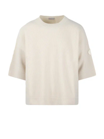 Moncler Genius Crewneck Ss Sweater In White