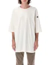 Moncler Genius Moncler + Rick Owens Crewneck Ss T In Milk