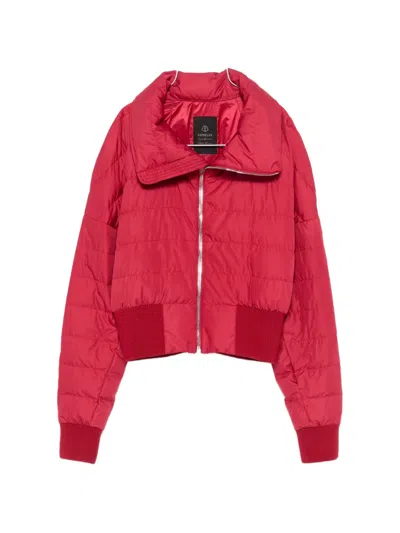 Moncler Genius Cropped Quilted Jacket In Red