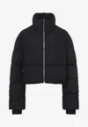 Moncler Genius Moncler Rick Owens Black Cropped Cyclopic Jacket In Black