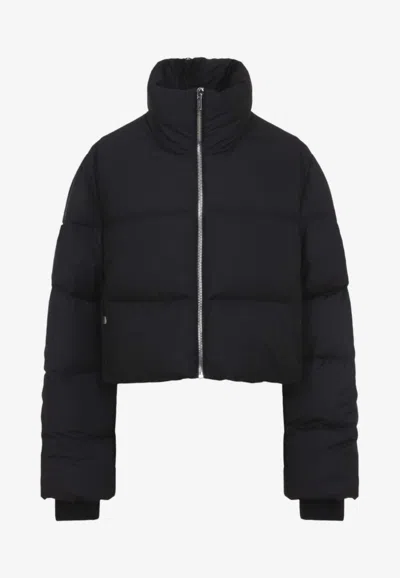 Moncler Genius Cyclopic Oversized Cropped Down Jacket In Black