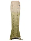 Moncler Genius Moncler + Rick Owens Radiance Raw Cut Hem Skirt In Green